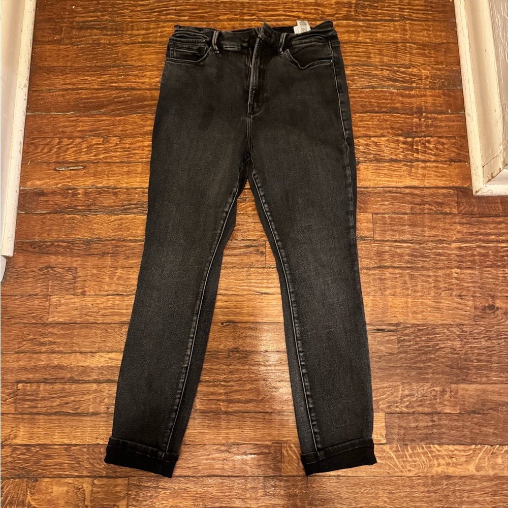 Good American Dark Gray Skinny Jeans
